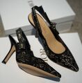 Туфли Christian Dior женский текстиль черный,белый 191344