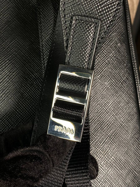 Мужской рюкзак Prada мужской кожа черный 145930-6