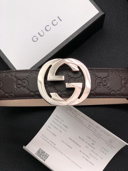 Мужской ремень Gucci мужской кожа 52347-4