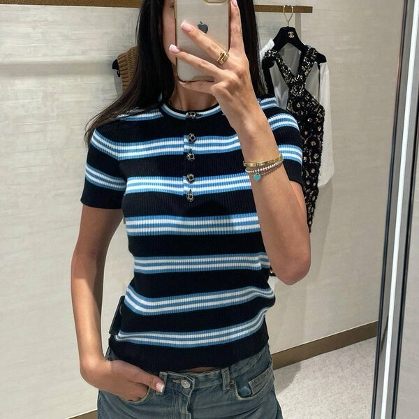 Футболка Chanel женский черный 186853