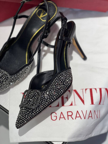 Туфли Valentino женский стразы черный 104633-6
