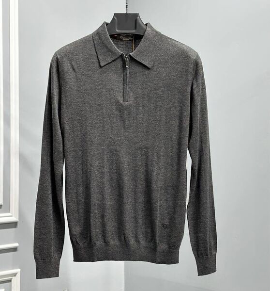Мужское поло Loro Piana мужской графитовый 132765