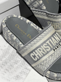 Шлепки Christian Dior женский текстиль графитовый 88368-3