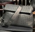 Мужская сумка мессенджер Bottega Veneta мужской кожа графитовый 115715-1