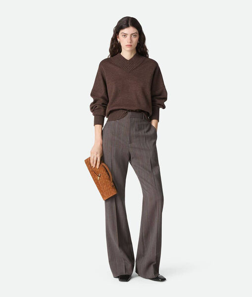 Клатч Bottega Veneta женский замша бежевый 201376-3