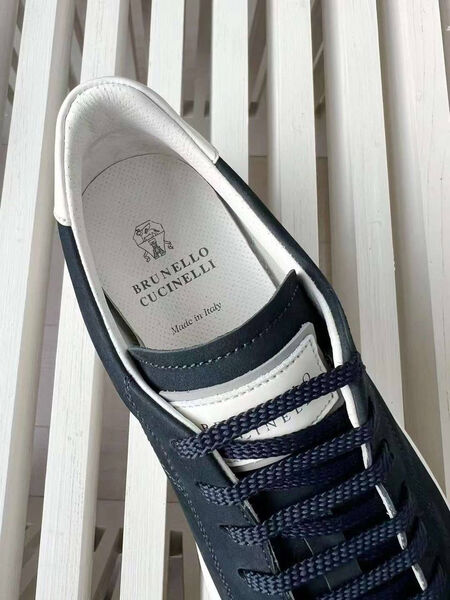 Мужские кеды Brunello Cucinelli мужской нубук синий 140597-7