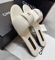Шлепки Chanel женский кожа белый 195139-1