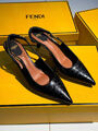 Туфли Fendi женский кожа черный 188821-2