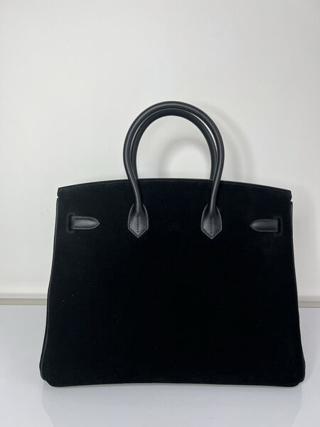 Сумка Hermès Birkin 35 ручная работа женский кожа черный 100630-3