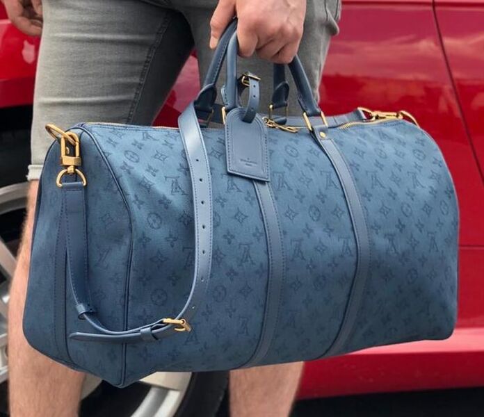 Дорожная сумка Louis Vuitton мужской канва синий 19182