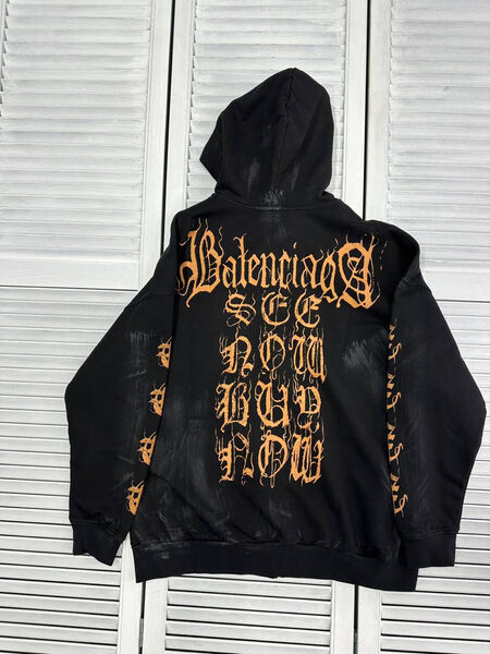 Мужское худи Balenciaga мужской черный 132149-2