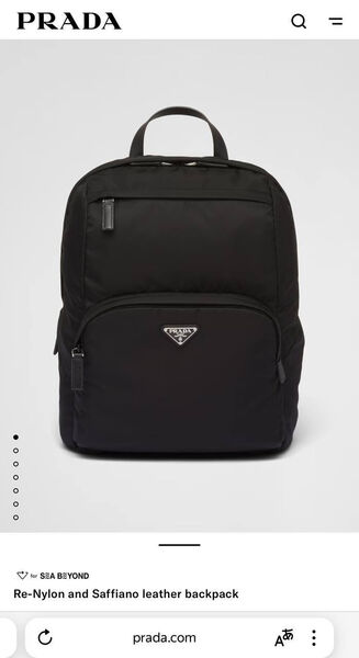 Мужской рюкзак Prada мужской нейлон черный 168449-7