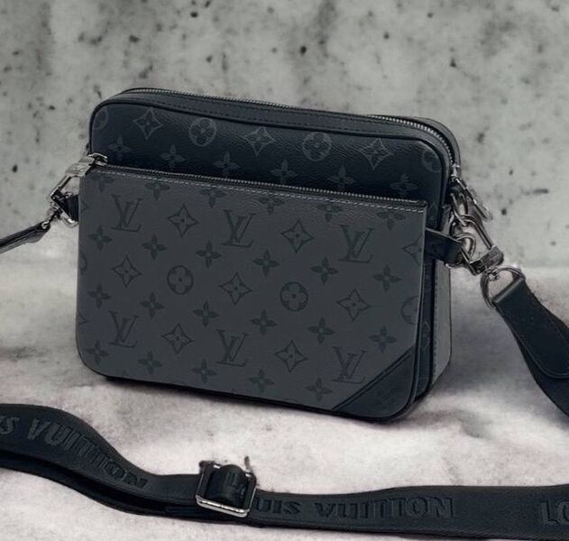 Мужская сумка мессенджер Louis Vuitton мужской кожа черный 122073