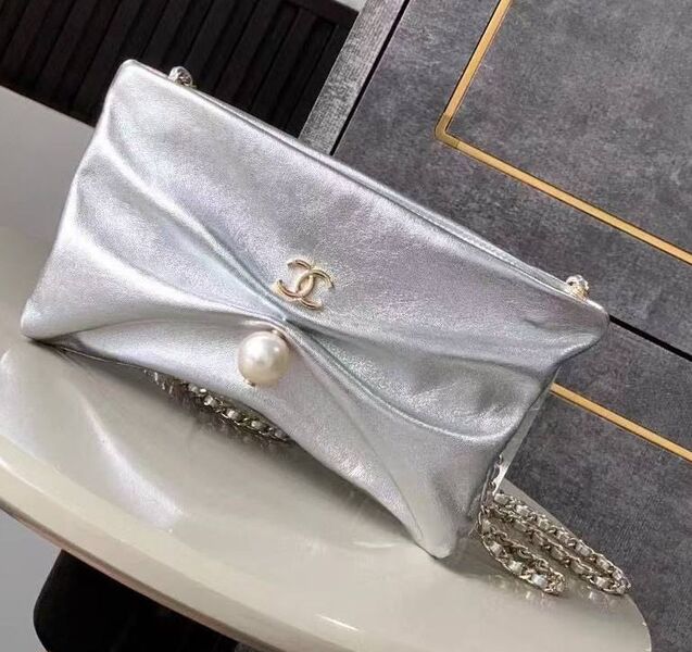 Сумка Chanel женский кожа графитовый 187970