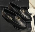 Лоферы Chanel женский кожа черный 169905-1