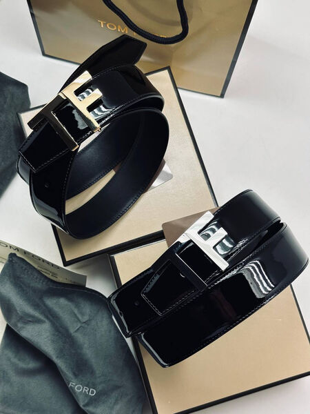 Мужской ремень Tom Ford мужской кожа черный 135024-7