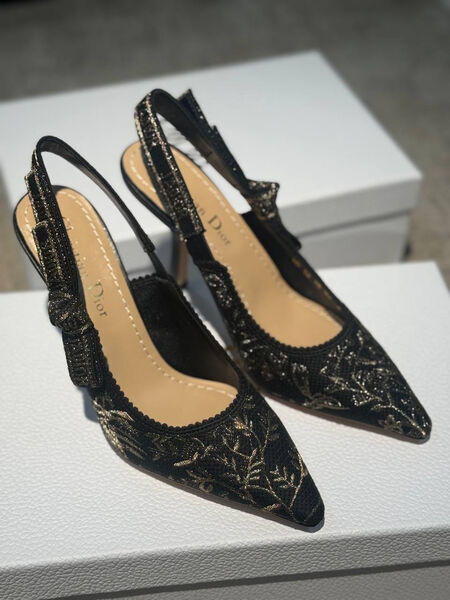 Туфли Christian Dior женский текстиль черный 191344-2