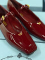 Балетки Prada женский кожа бордовый 182890-1