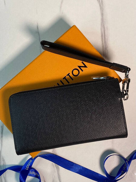 Мужской кошелек Louis Vuitton мужской кожа черный 174418