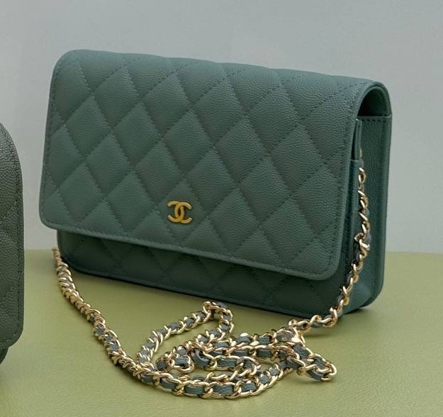 Сумка Chanel Mini женский кожа бирюзовый 187546
