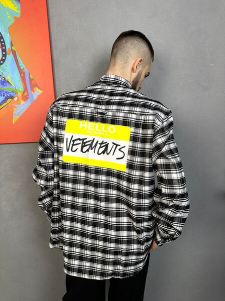 Мужская рубашка Vetements мужской черный 104148-3