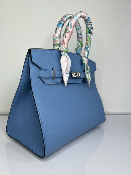 Сумка Hermès Birkin 30 женский кожа бирюзовый 140085-2