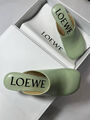 Мюли шлепки Loewe женский кожа болотный 149582-4