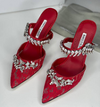 Туфли Manolo Blahnik женский бордовый 80813-1