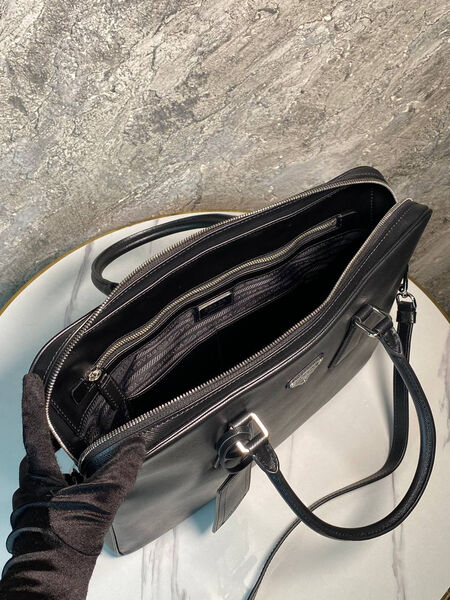 Мужской портфель Prada мужской кожа черный 170381-8