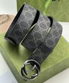 Мужской ремень Gucci мужской канва черный 122048-1