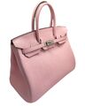 Сумка Hermès Birkin 35 ручная работа женский кожа розовый 75381-2