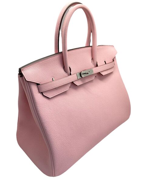 Сумка Hermès Birkin 35 ручная работа женский кожа розовый 75381-2