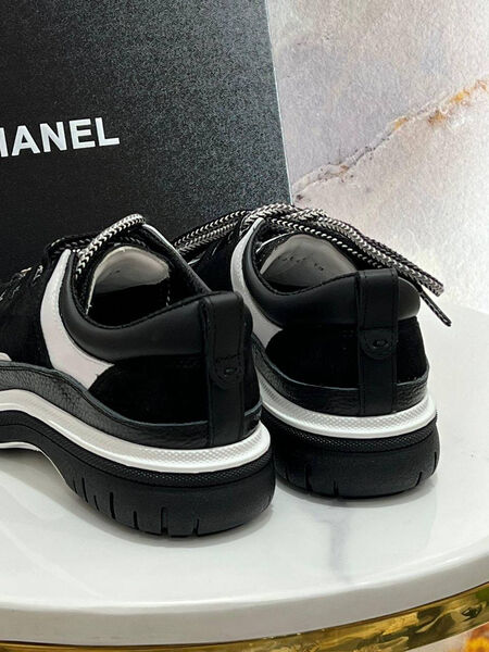Кроссовки Chanel женский кожа черный 180670-3
