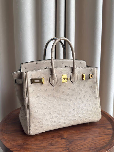 Сумка Hermès Birkin 25 женский кожа бежевый 194261-2