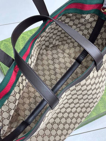 Сумка Gucci женский канва бежевый 197077-2