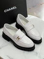 Лоферы Chanel женский кожа белый 123857-3