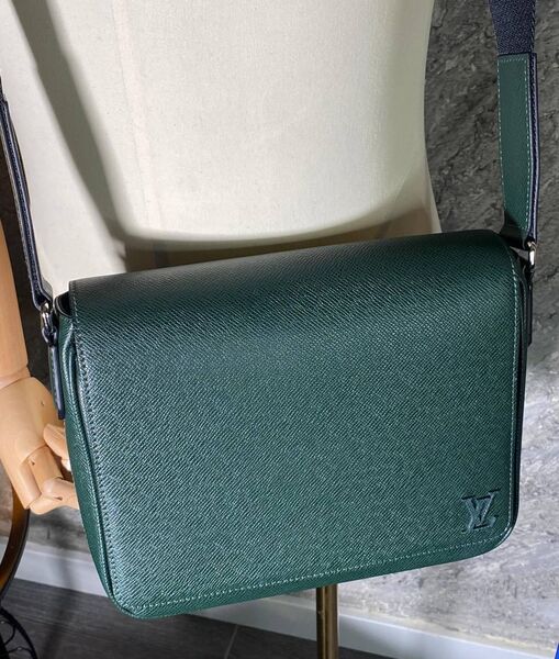 Мужская сумка мессенджер Louis Vuitton мужской кожа болотный 132079