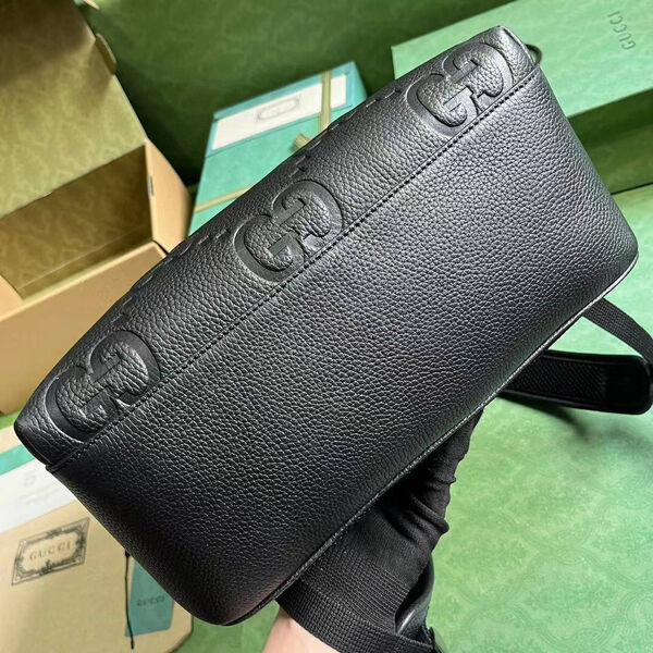 Мужской рюкзак Gucci мужской кожа черный 143072-3