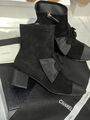 Ботильоны Chanel женский замша черный 131474-2