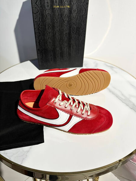 Кеды Dries Van Noten женский замша бордовый 183006-2