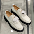 Дерби Hermès женский кожа белый 16355-4