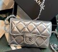 Сумка Chanel Micro женский кожа графитовый 187022-1