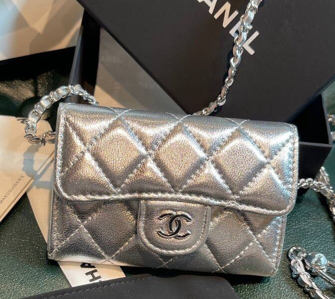 Сумка Chanel Micro женский кожа графитовый 187022