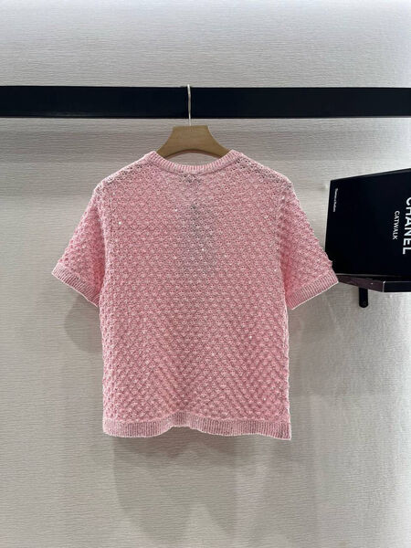 Кардиган Chanel женский вязаная ткань розовый 194777-2