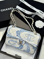 Сумка Chanel женский текстиль белый 192439-9