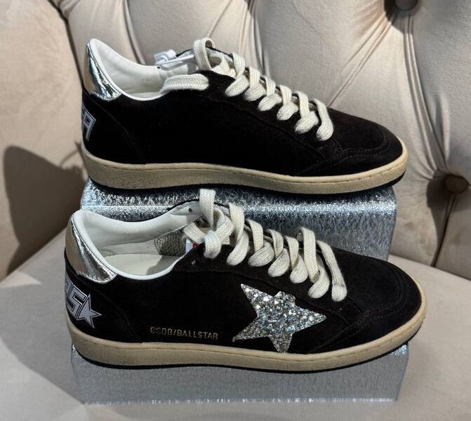 Кеды Golden Goose женский замша черный 188899