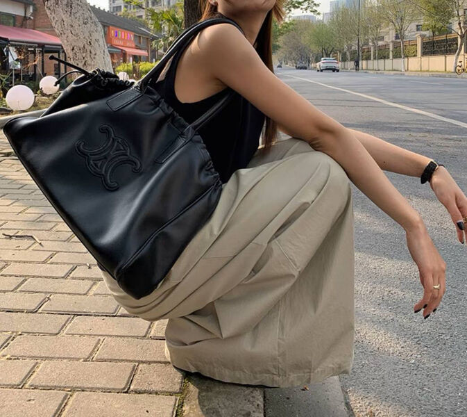 Сумка Celine женский кожа черный 124067-2