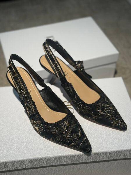 Туфли Christian Dior женский текстиль черный 191350-2