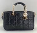 Сумка Christian Dior Lady женский кожа черный 103476-1