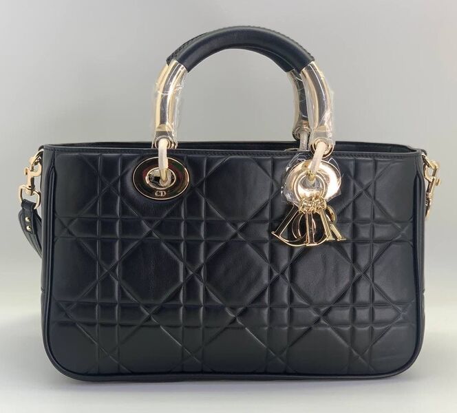 Сумка Christian Dior Lady женский кожа черный 103476